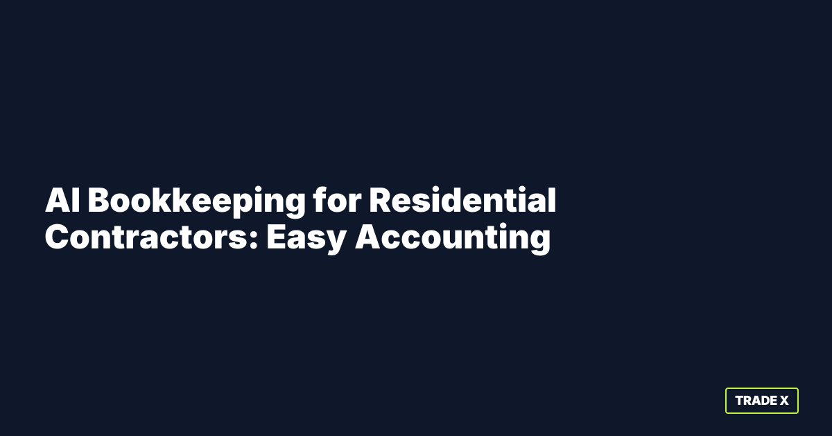 AI bookkeeping dashboard showing residential contractor project finances, deposits, and change orders