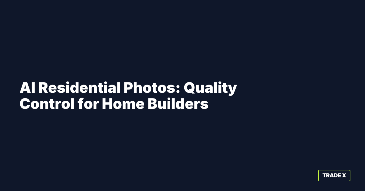 AI residential construction photos showing quality control analysis for home builders