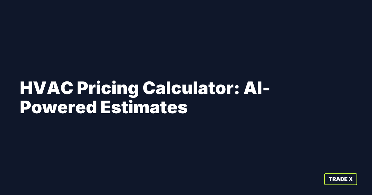 HVAC contractor using pricing calculator for accurate job estimates